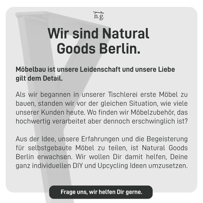 Natural Goods Berlin Y Legs Tischbeine 4er Set - Schwarz 72 cm