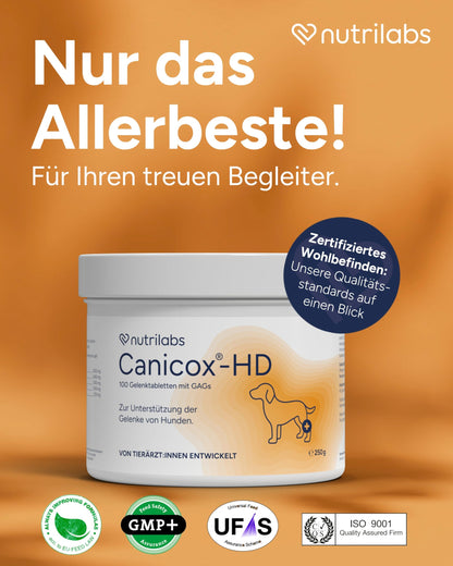 NutriLabs Canicox-HD Gelenktabletten für Hunde, 100 Kautabletten