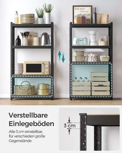 SONGMICS Schwerlastregal GLR044B02, 2er Set, Stahl, 160 cm, schwarz