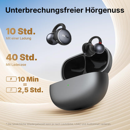 EarFun Clip Open-Ear-Kopfhörer Bluetooth mit LDAC und Hi-Res Audio