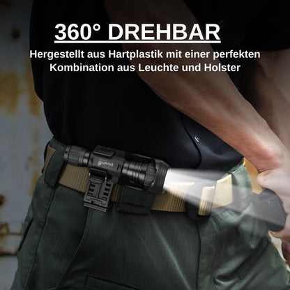 UltraFire WF-501B PRO Taktische Taschenlampe 1200 Lumen mit Holster