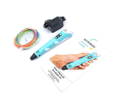 SCRIB3D P1 3D-Druckstift mit Display, PLA-Filament und Schablonenbuch