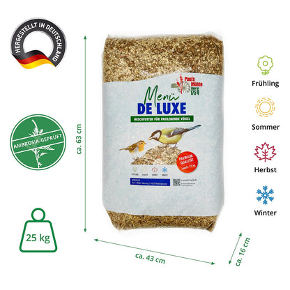 Pauls Mühle Wildvogelfutter Deluxe für Gartenvögel - 25 kg