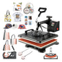 VEVOR Transferpresse Hitzepresse 38x30 cm, 360° schwenkbar, 8-in-1 mit digitaler Temperatur- und Zeitsteuerung