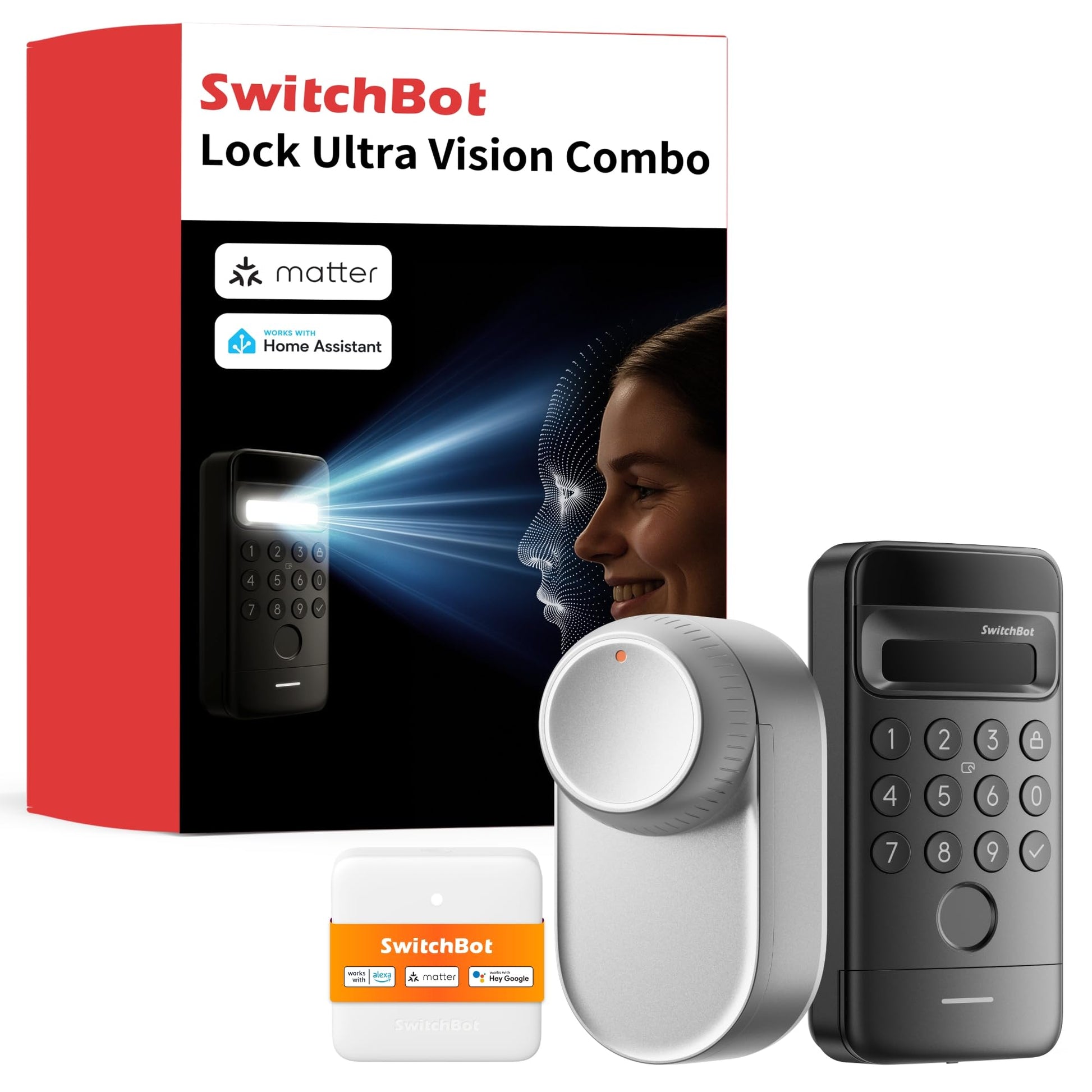 SwitchBot Smart Lock Ultra mit Keypad Vision, 3D-Gesichtserkennung