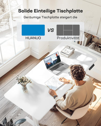 HUANUO Elektrischer Stehpult Höhenverstellbar 160x80cm – 2 Motoren