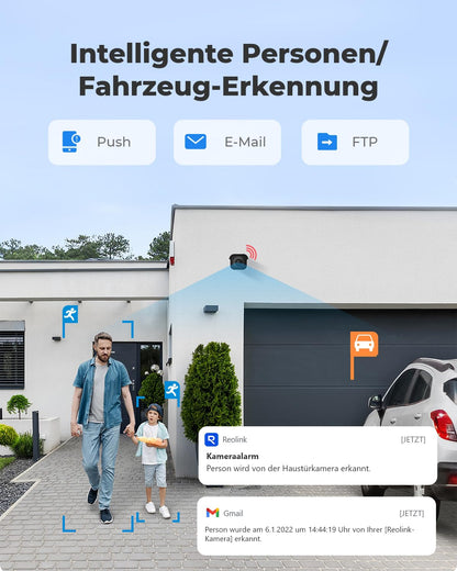 Reolink RLC-810A 4K PoE Überwachungskamera Outdoor, 2er-Set