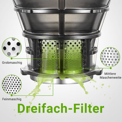 AMZCHEF Slow Juicer Entsafter 135MM Öffnung – Grün