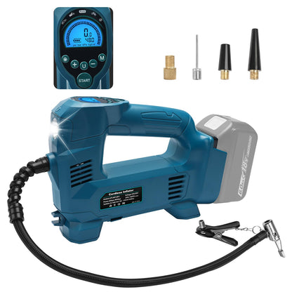 Powarobor 18V Akku Kompressor WTLYN-8081, 10,34 bar, für Makita Akkus mit LED-Anzeige und Zubehörfach