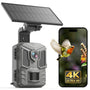 Misstech Wildkamera 4K 64MP mit Solarpanel und App, SV-TCKW zur Wildtierbeobachtung