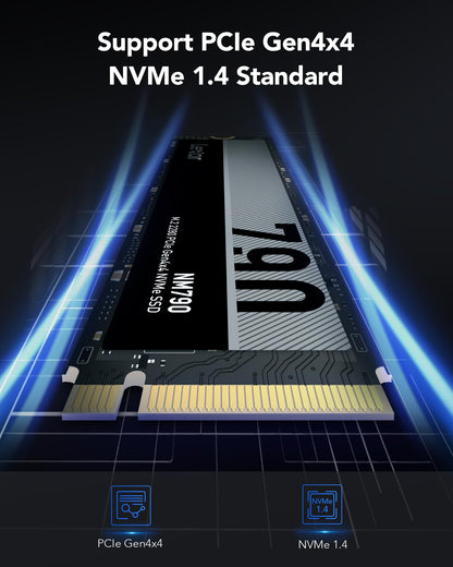 Lexar NM790 Interne SSD 2TB – PCIe Gen4x4 NVMe M.2 2280