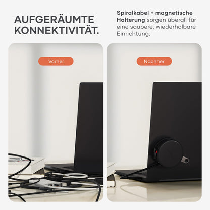 SATECHI OntheGo 7-in-1 USB-C Hub Multiport Adapter, Space Schwarz
