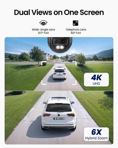 Reolink TrackMix WiFi 4K PTZ Überwachungskamera aussen, Grau