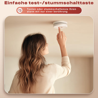 Wlikeit Rauchmelder SD-431 mit 10-Jahres-Batterie, 6er Set