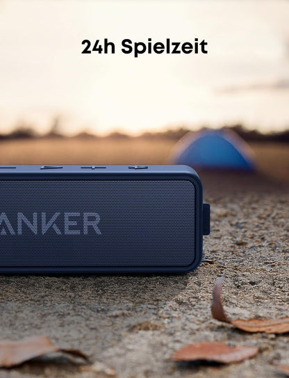 Anker soundcore 2 Bluetooth Lautsprecher, 24h Akku, IPX7