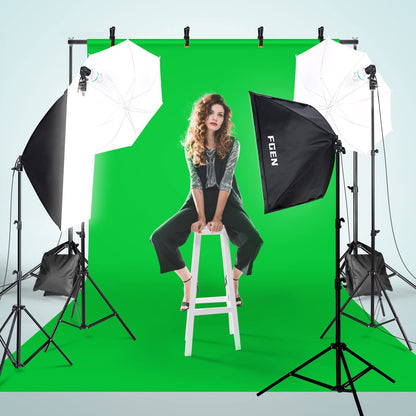 FGen Fotostudio Greenscreen Set 2.6x3M – Mit Beleuchtung