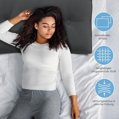 ELONEO Rückenkissen Lesekissen Keilkissen für Bett Sofa - 180 cm