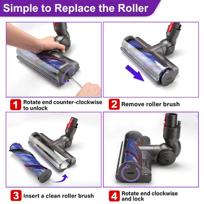 Dyson V7 V8 V10 V11 V15 – Anti-Verwicklungs Ersatzbürste