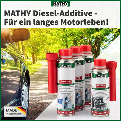 MATHY-D Hochwirksamer Diesel Systemreiniger Additiv – 12x 250ml