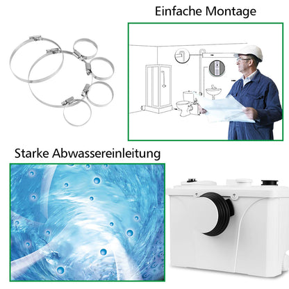 Vigevee Hebeanlage Schmutzwasserpumpe 700W, 190 L/min, 39 dB