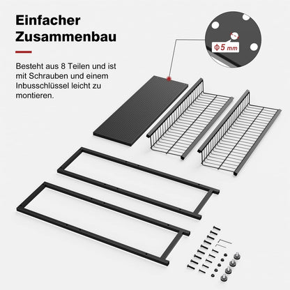 Rainsworth Getränkekistenregal mit Ablage - für 6 Kisten Schwarz