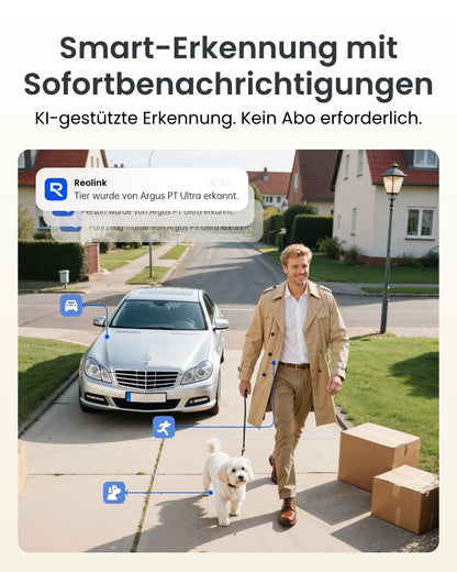 Reolink Argus PT Ultra 4K Solar Überwachungskamera mit Solarpanel