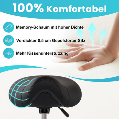 YEEZEE Sattelhocker ergonomisch, höhenverstellbar mit Rollen, schwarz