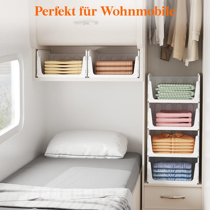 Lifewit Aufbewahrungsbox 8er-Set, stapelbar, ausziehbar, 42 cm tief