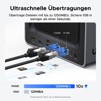 UGREEN NASync DXP4800 Plus 4-Bay Desktop-NAS, 10GbE, ohne Festplatten