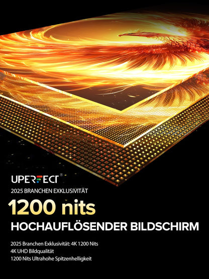 UPERFECT Portabler Monitor 16 Zoll 4K UHD 1200 Nits HDR USB-C