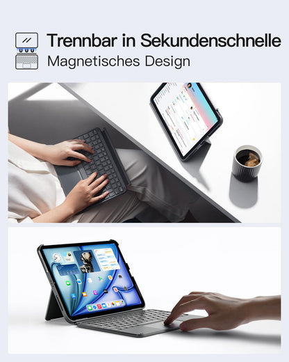 Inateck AceTouch KB04122 Tastaturhülle iPad 11 Zoll QWERTZ Touchpad