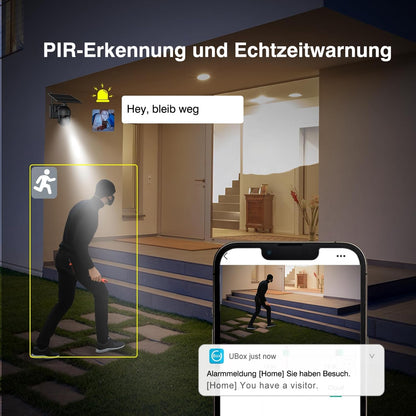 Xega 4G LTE Überwachungskamera Aussen Solar PTZ 2K Nachtsicht RBX-S20