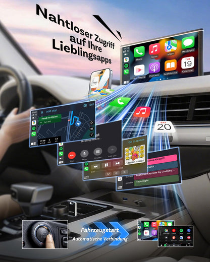 OTTOCAST Mini Edge 2025 Upgraded – 2-in-1 Kabelloser CarPlay & AA Adapter