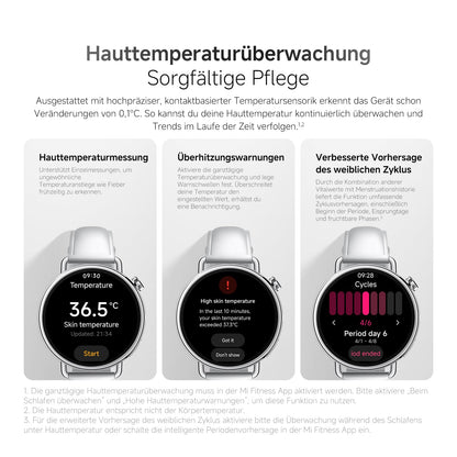 Xiaomi Watch S4 41mm Smartwatch mit Edelstahlgehäuse, Mintgrün