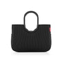 reisenthel loopshopper L Einkaufstasche mesh black, 25 l – schwarze Tragetasche mit rundem Griff und Aluminiumrahmen