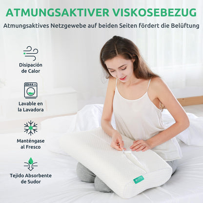 UTTU Memory Foam Kissen, ergonomisches Nackenkissen, verstellbar
