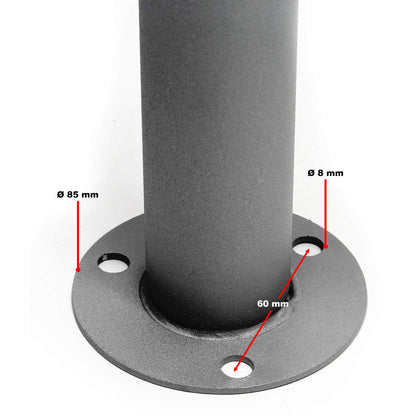 Wiltec 3er Briefkastenanlage Standbriefkasten - Anthrazit, 3 Fächer