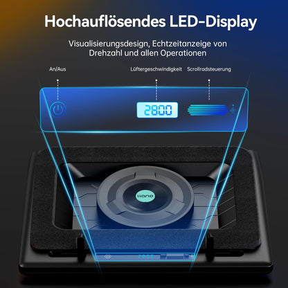 llano Gaming Laptop Kühler 15-19 Zoll – Extra-gross Ohne RGB