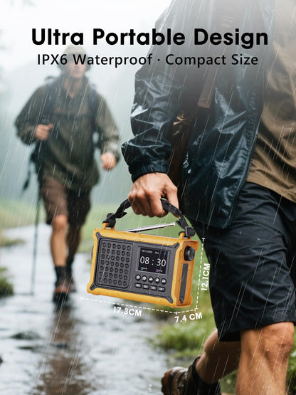 ROCAM CR1030DAB DAB+/UKW Kurbelradio mit Bluetooth & Solarpanel