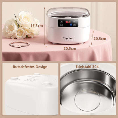 Topipop Ultraschallreiniger ZX-956, 750 ml, 48 kHz, weiss