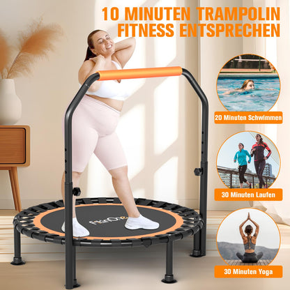 FitinOne 150KG Ø 101CM Fitness Trampolin Faltbar Bungee