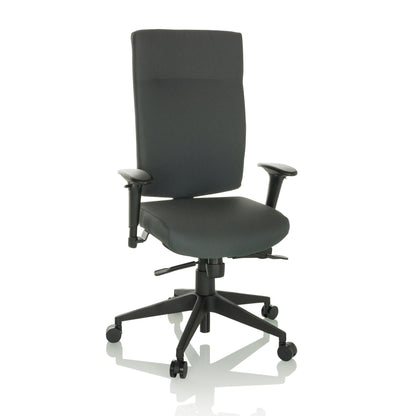hjh OFFICE PRO-TEC 300 Profi Bürodrehstuhl Stoff Grau. Grauer Stoffdrehstuhl mit Armlehnen für langes Sitzen.