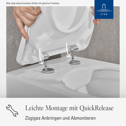 Villeroy & Boch Universal WC-Sitz – weiss, Absenkautomatik, Duroplast