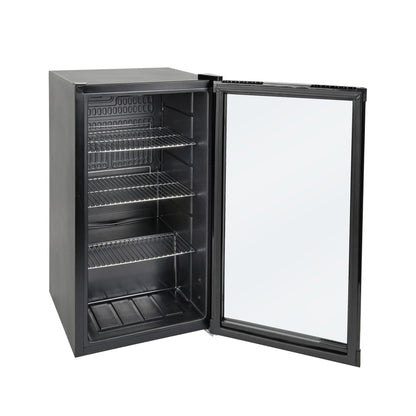 METRO Professional Mini-Kühlschrank GPC1088, 88 L, Glastür, schwarz