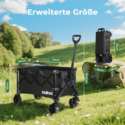 SLIDBEAT XL Faltbarer Bollerwagen 120L - All Terrain Räder