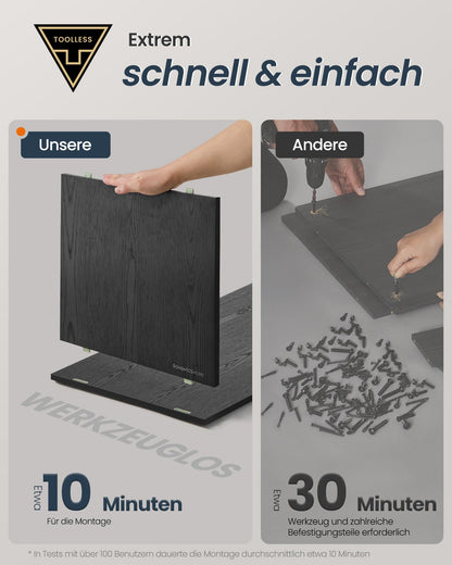 SONGMICS HOME Katzenklo-Schrank für grosse Katzen – Schwarz PCL013B03