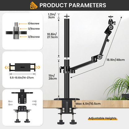 TARION Titanrig Lite Z Gelenkarm Tischklemmstativ Kamera