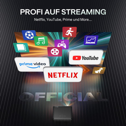 Aurzen Smart Beamer 4K Full HD Projektor mit Autofokus
