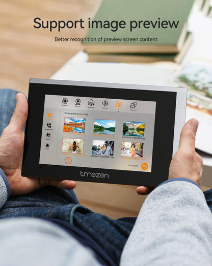 TMEZON WLAN IP 1080P Video Türsprechanlage 2-Familienhaus - 7'' Touch