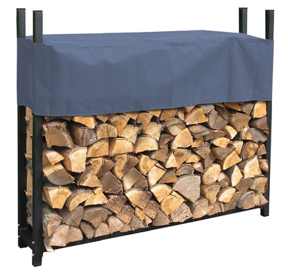 QUICK STAR Kaminholzregal Garten Anthrazit – mit Schutzhülle